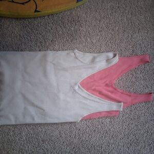 White and Pink Tank Tops 2 For 1 Or Can Sell Seperate